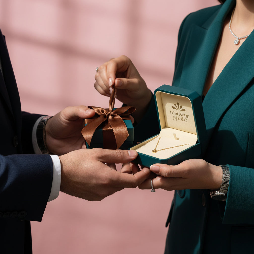 أفكار هدايا مجوهرات مميزة: دليل هدايا ذهب فاخرة من مجوهرات منصور