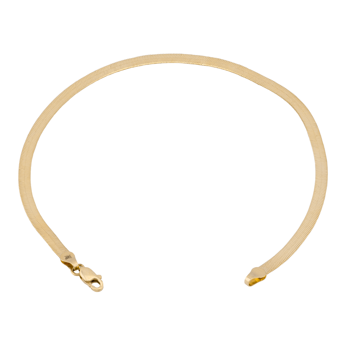 18K Gold Fluid Chain with Delicate Flat Design