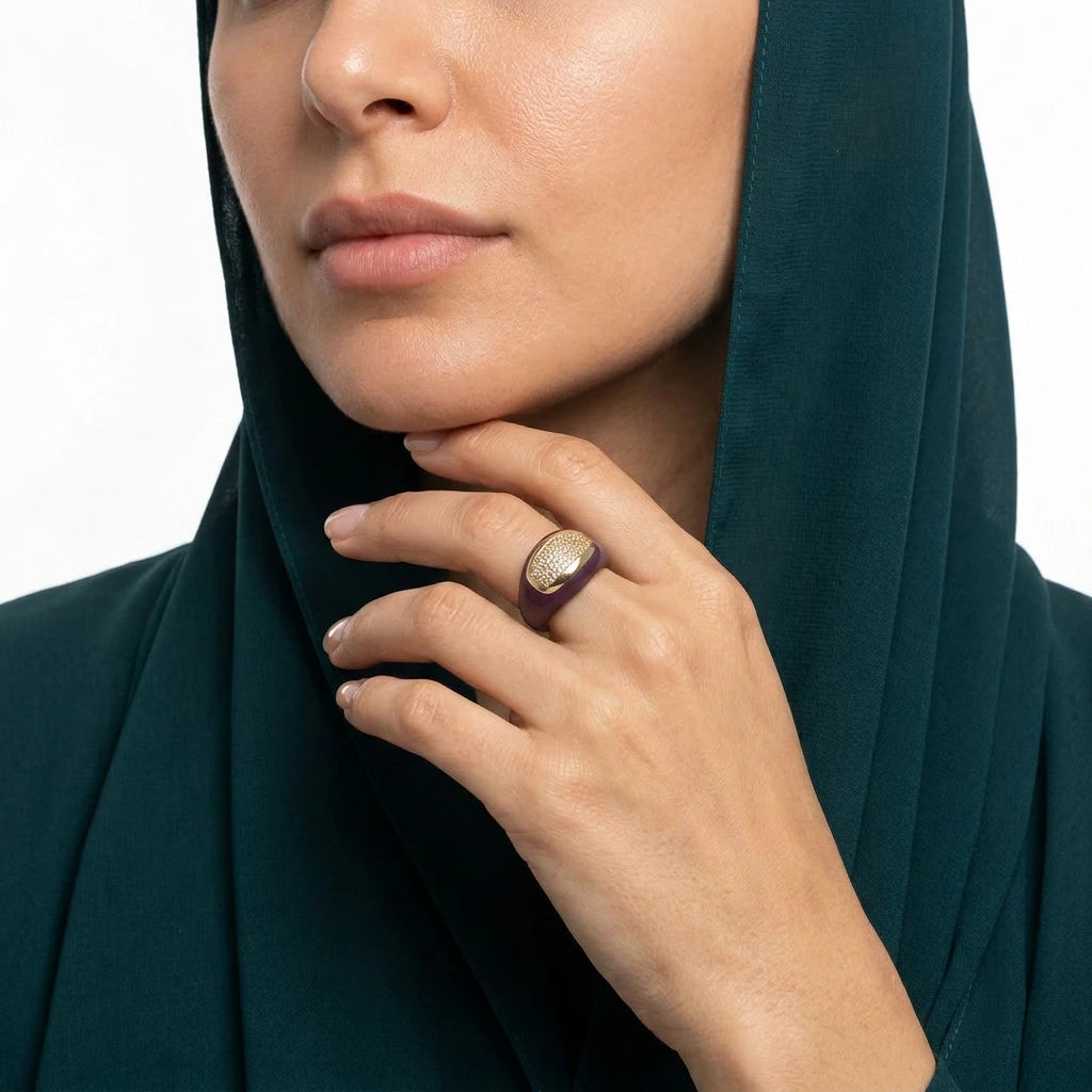 خاتم ذهب عيار 18 سوريل