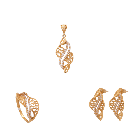 21K Gold Queen's Heritage Half Set