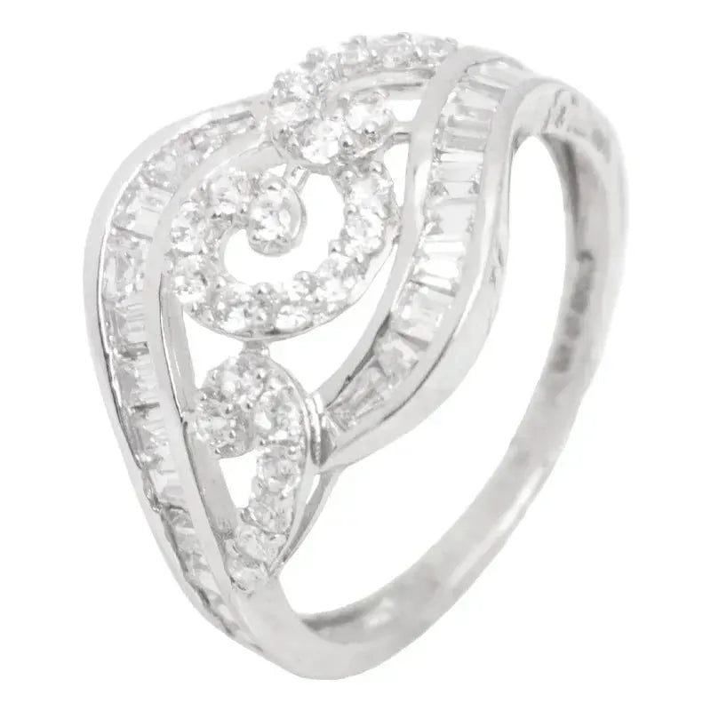 خاتم كارولين ذهب عيار 18 بفصوص لامعة