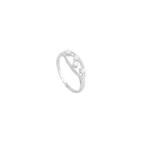 18K Gold Open Ring with Shining Gemstones