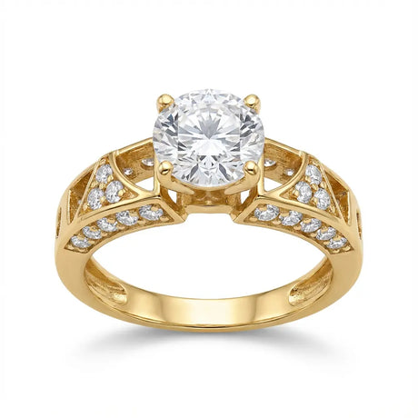 18K Gold Ring with Gemstones