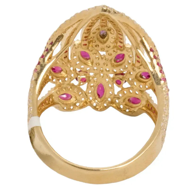 18K Gold Angeletto Ring with Shining Gemstones