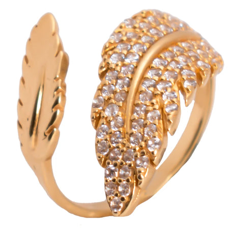 18K Gold Nature Leaves Ring