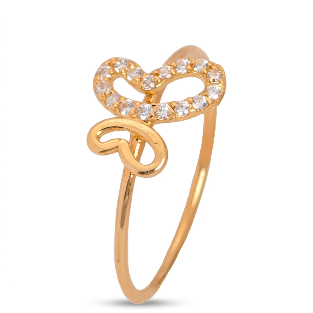 18K Gold Butterfly Wing Ring