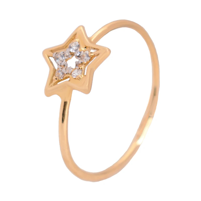 18K Gold Star Ring