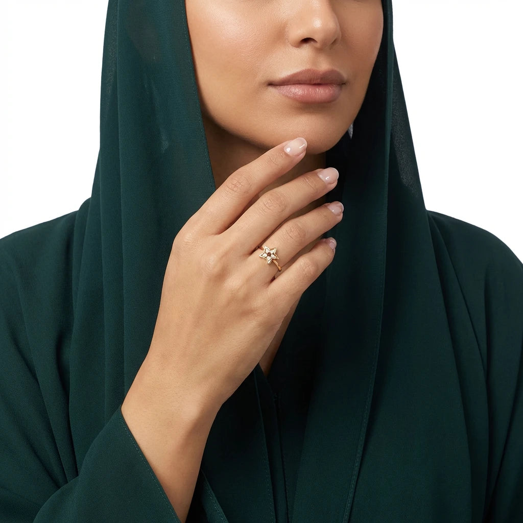خاتم ذهب عيار 18 النجمة