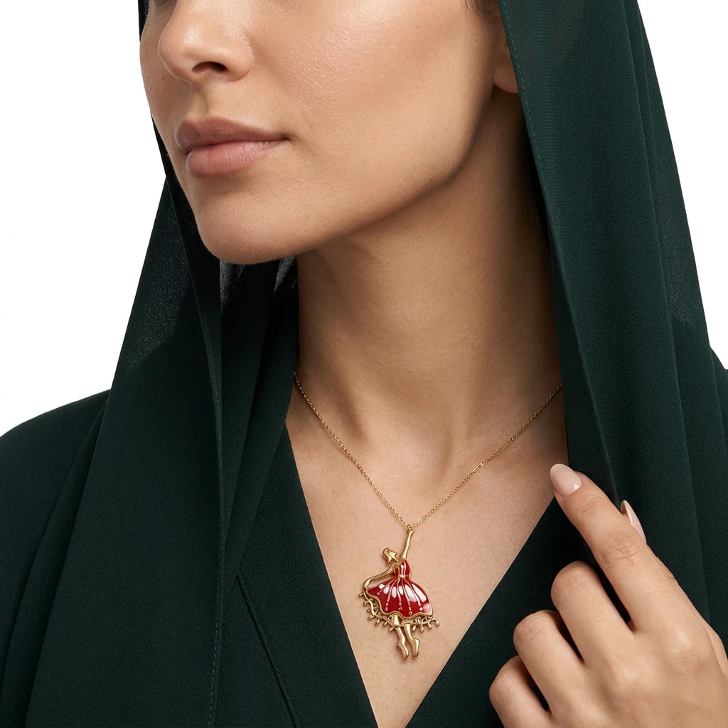عقد ذهب عيار 18 الاميرة الراقصة