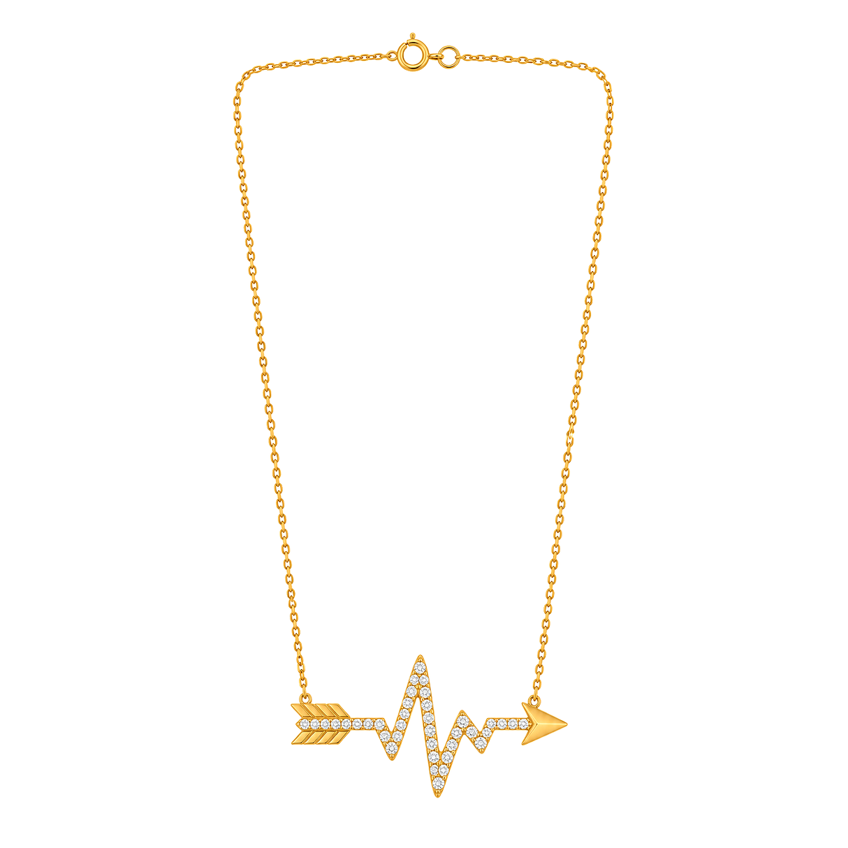 18K Gold Pendant with Althea Arrow Design