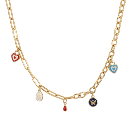 18K Gold Kids Necklace Lots of Fun