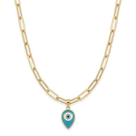 18K Gold The Guarded Necklace with Eye Pendant