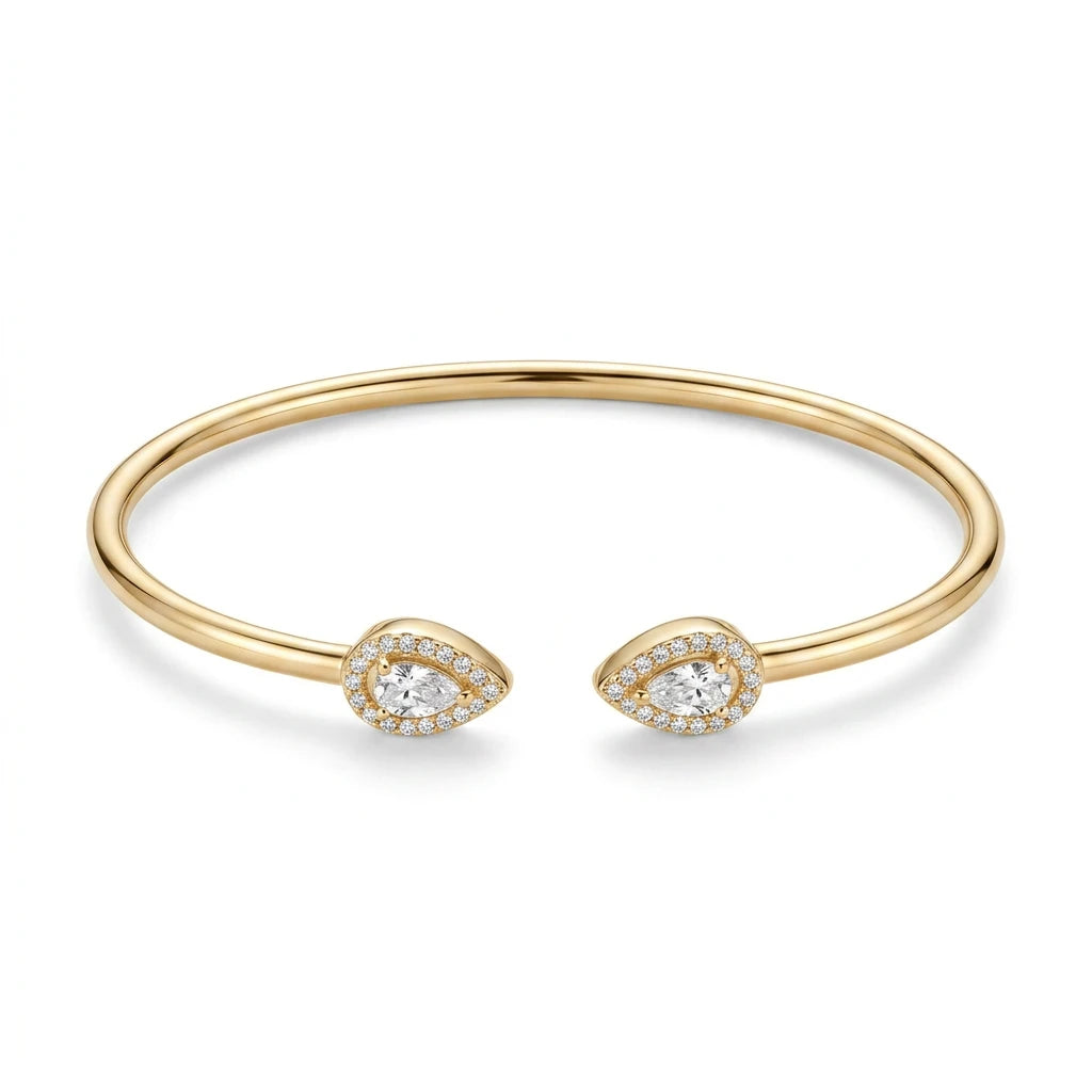 18K Gold Bracelet with Embellished Design