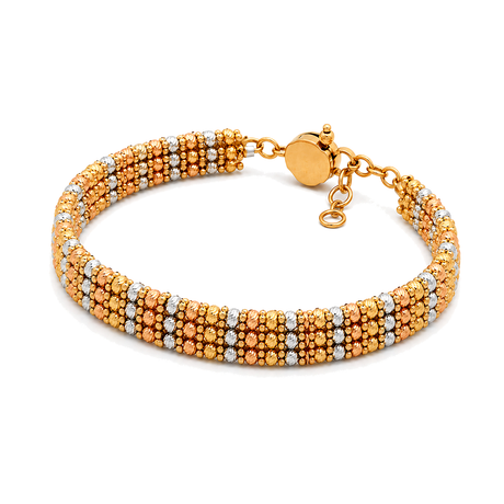 18K Gold Bracelet Woven Design