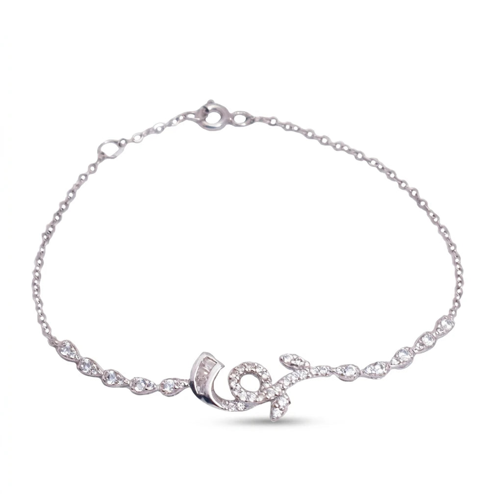 18K Gold Fluid Chain Branch Design