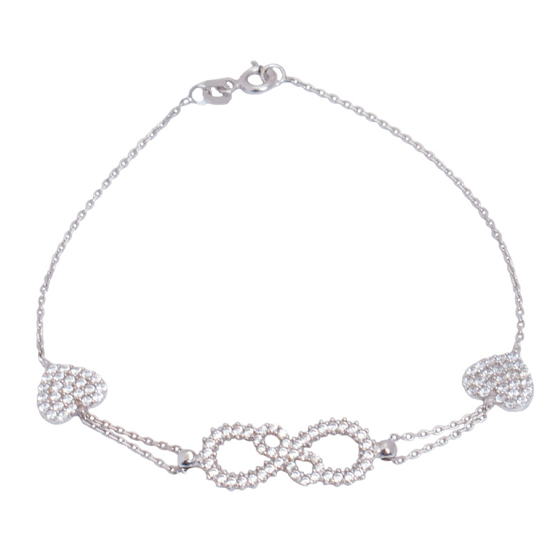 18K Gold Bracelet with Heart Design