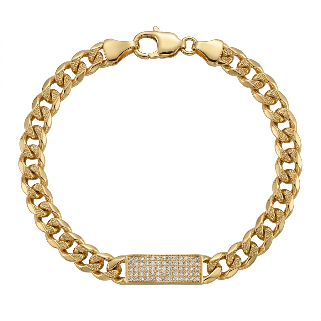 18K Gold Bracelet with Gold Connectors