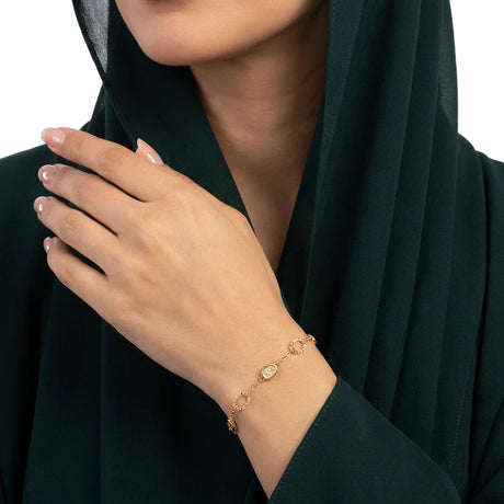 اسوارة ذهب عيار 18 الدائرة المميزة