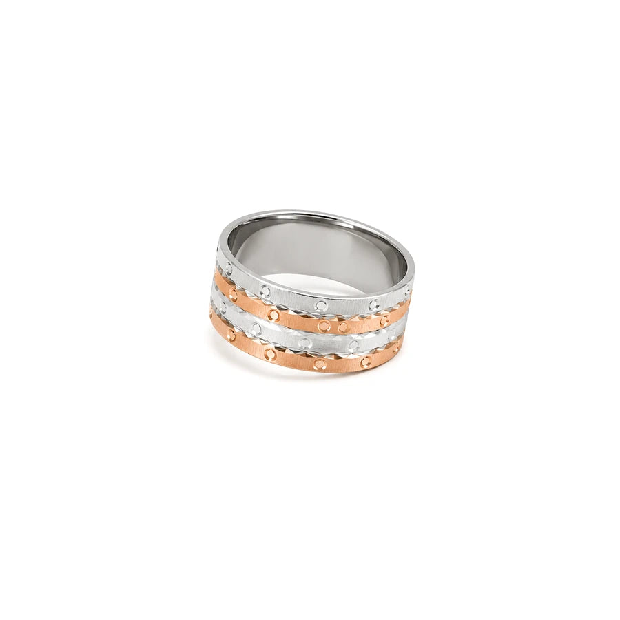 18K White Gold Wedding Ring with Wide Design
