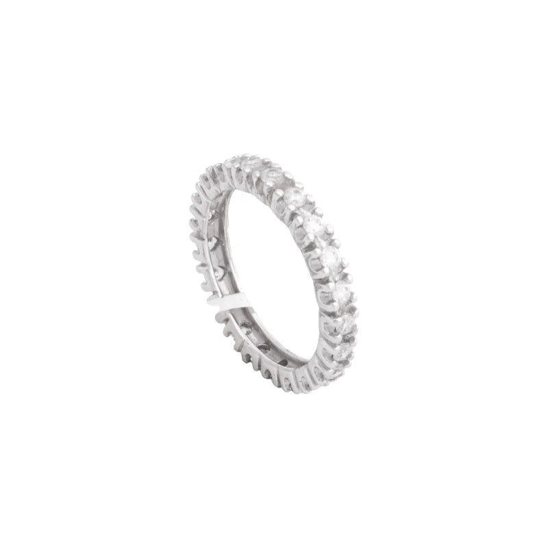 18K White Gold Ring with Olivia Design