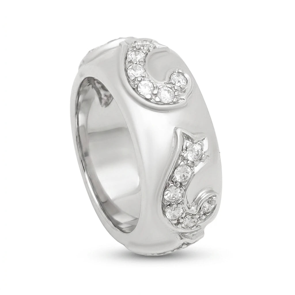 18K Gold Ring Maguin with Sparkling Stones