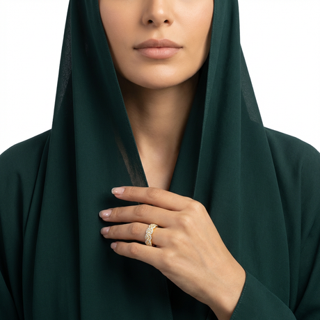 خاتم لافير ذهب عيار 18 بفصوص