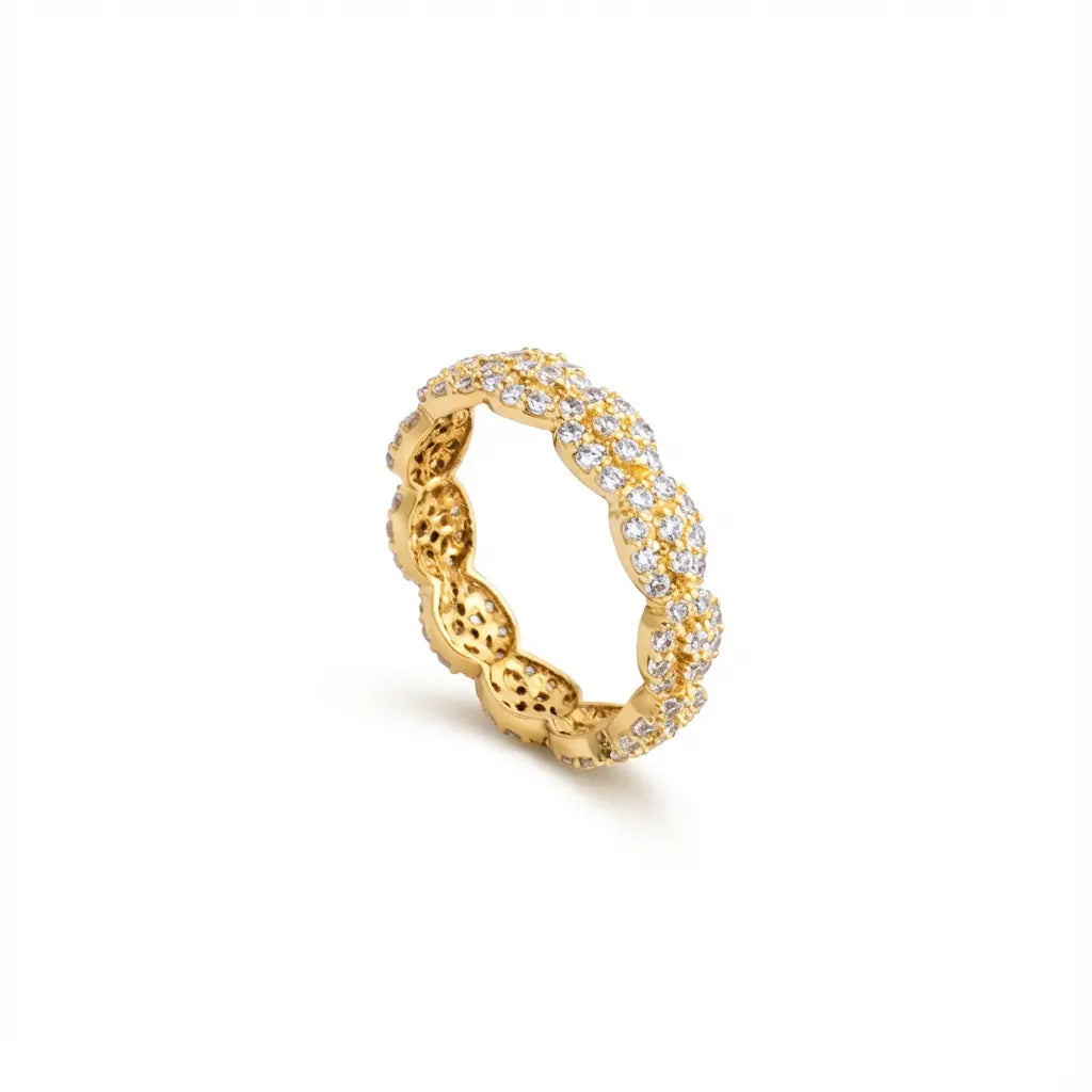 18K Gold Lafire Ring with Gemstones