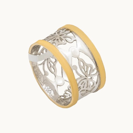 18K Gold Mariposa Ring with Openwork Butterfly Design