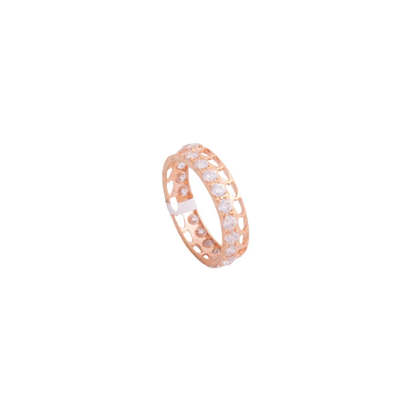 18K Gold Cardia Ring with Shining Heart-Shaped Gemstones