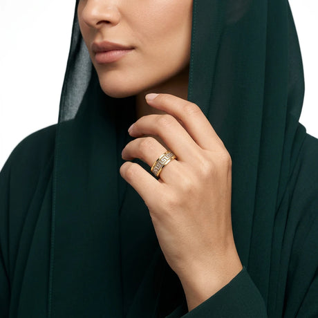 دبلة ذهب عيار 18 تصميم انيق