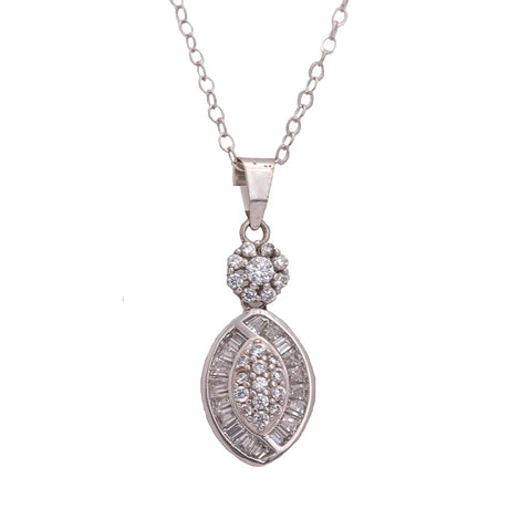 18K Gold Pendant with Shining Dangling Gemstones
