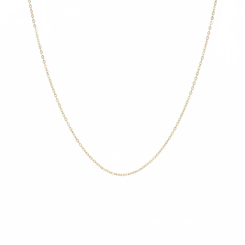 18K Gold Long Braided Necklace
