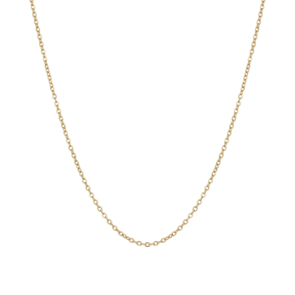 18K Gold Necklace with Slim Chain