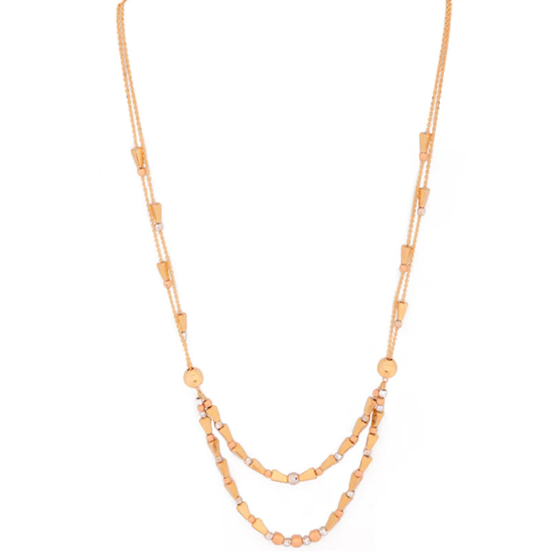 18K Gold Half Set with Bead Design