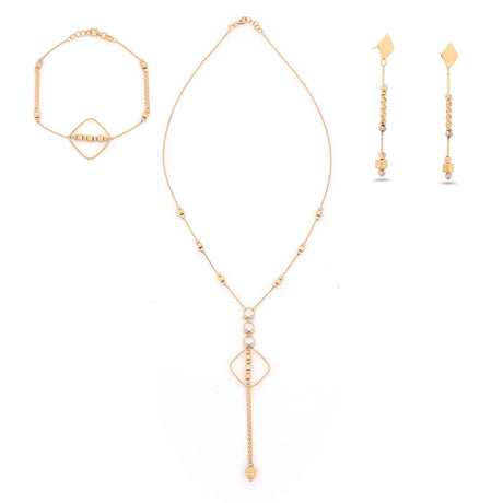 Half set of 18K gold with a flowing geometric design