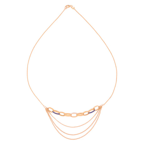 18K Gold Chain with Dangling Layers