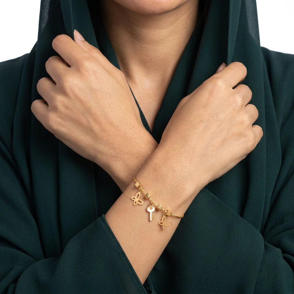 اسوارة ذهب عيار 18 زهور الحياة