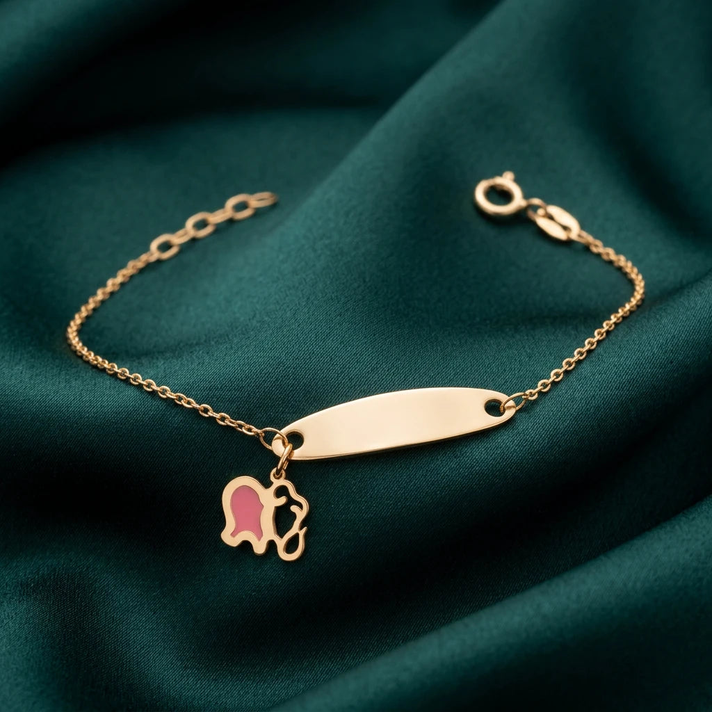 18K GoldKids Bracelet Happy Elephant