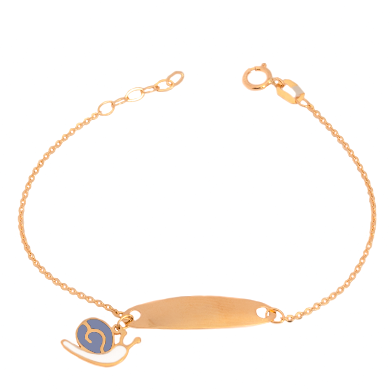 18k gold snail bracelet