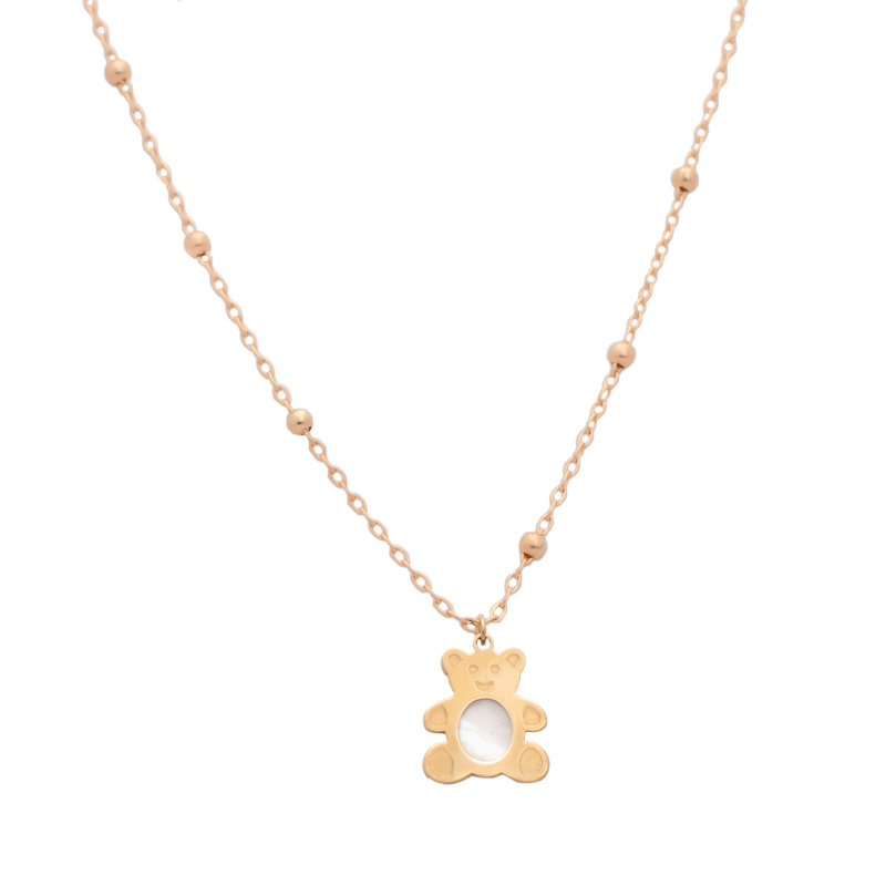 18K Gold Kids Set with Bear Design