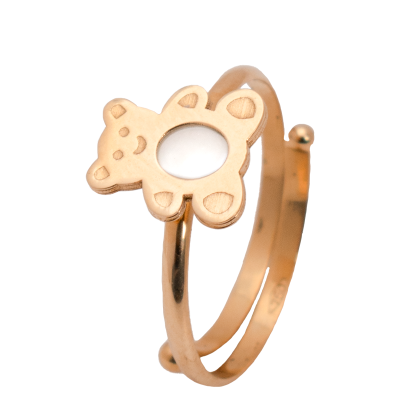 18K Gold Kids Set with Bear Design