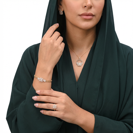 نصف طقم "أحجار تسعدك " عيار 18