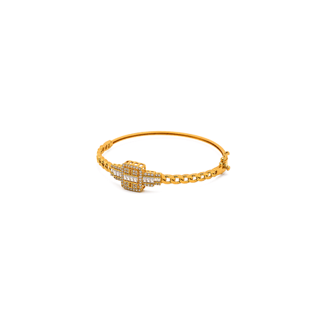 18K Gold Half Set with Happy-Making Gemstones Design