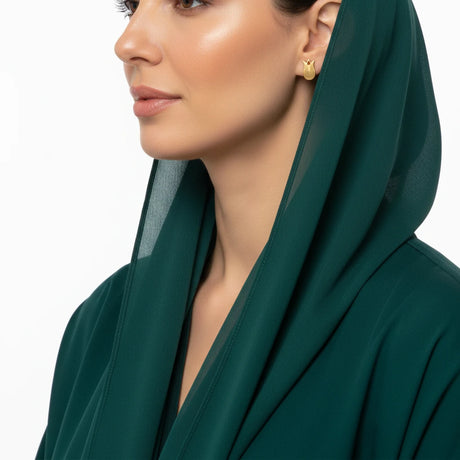 أقراط ذهب عيار 18 نيلومبو بتصميم زهرة اللوتس