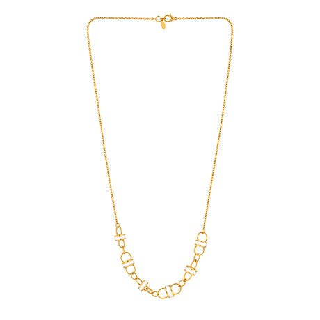 18K Gold Necklace with Knotted Circles