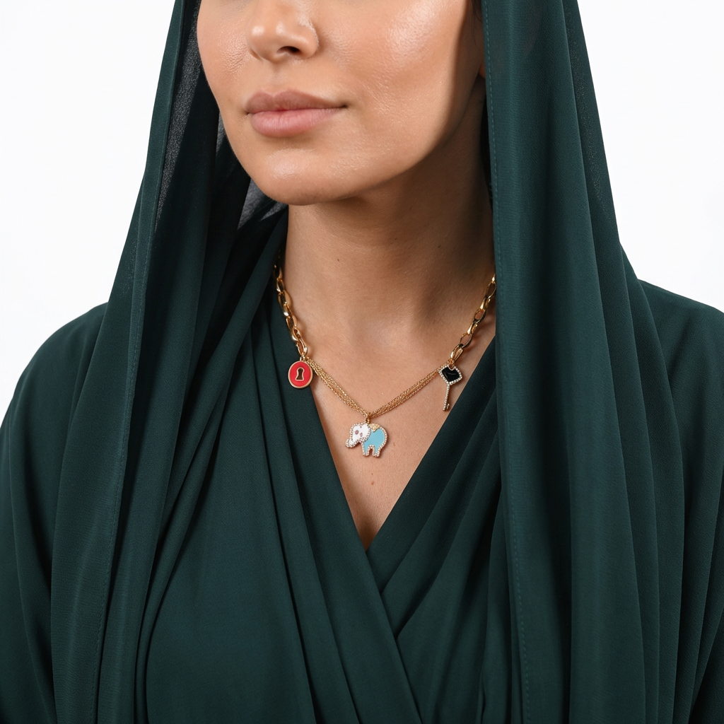 18K Gold Pendant with Rings Assorted Pendants Design