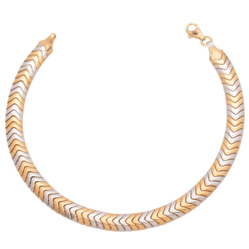 18K Gold Bracelet with Elegant Braided Design