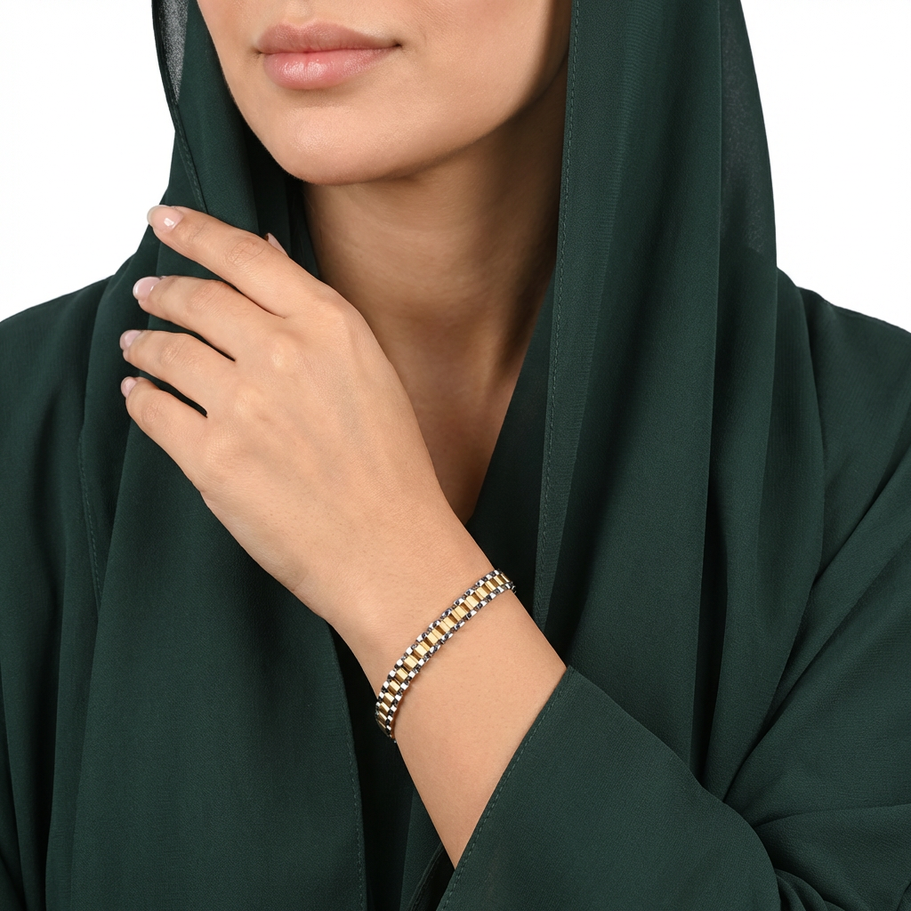 18K Gold Chain Bracelet with Harmonious Chain Design