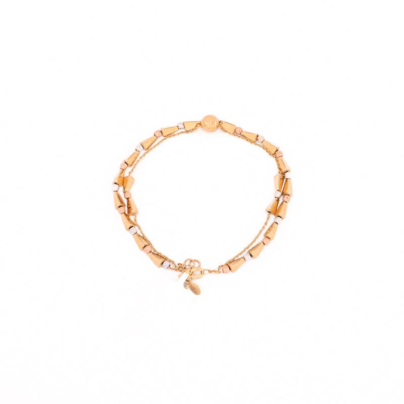 18K Chain Bracelet with Interlocking Design