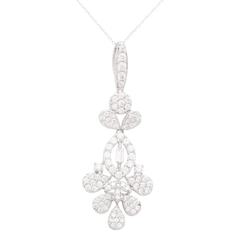 18K Gold Necklace with Geometric Floral Design